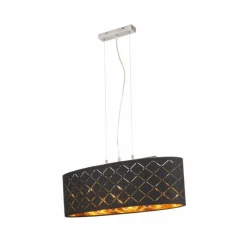Lampes En Tissu-Luminaires Globo Lighting Suspension Globo CLARKE LED Nickel mat, 3 lumières