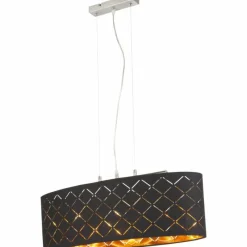 Lampes En Tissu-Luminaires Globo Lighting Suspension Globo CLARKE Nickel mat, 3 lumières