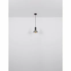 Suspension Verre Fumé-Luminaires Globo Lighting Suspension Globo CLASSIS Noir, 1 lumière