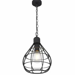 Luminaires Globo Lighting Suspension Globo CLASTRA Noir, 1 lumière* Suspensions