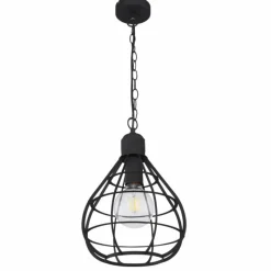 Luminaires Globo Lighting Suspension Globo CLASTRA Noir, 1 lumière* Suspensions