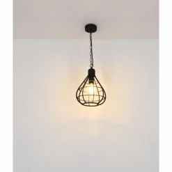 Luminaires Globo Lighting Suspension Globo CLASTRA Noir, 1 lumière* Suspensions