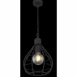 Luminaires Globo Lighting Suspension Globo CLASTRA Noir, 1 lumière* Suspensions
