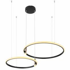 Lampes Dorées-Luminaires Globo Lighting Suspension Globo COCO LED Noir, 1 lumière, Télécommandes