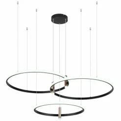 Lampes Dorées-Luminaires Globo Lighting Suspension Globo COCO LED Noir, 1 lumière, Télécommandes