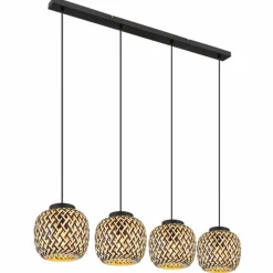 Luminaires Globo Lighting Suspension Globo COLLY Noir, 4 lumières* Suspensions