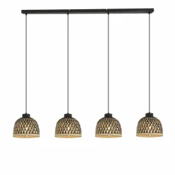 Luminaires Globo Lighting Suspension Globo COLLY Noir, 4 lumières* Suspensions