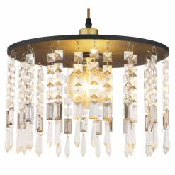 Suspension Verre Fumé-Luminaires Globo Lighting Suspension Globo COMMA Noir, 1 lumière