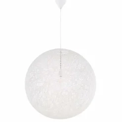 Lampes En Tissu-Luminaires Globo Lighting Suspension Globo COROPUNA Beige, 1 lumière