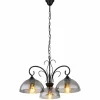 Lampes Art Déco-Luminaires Globo Lighting Suspension Globo COTTAGE Noir, 3 lumières