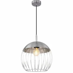 Luminaires Globo Lighting Suspension Globo CREAM Chrome, 1 lumière* Suspensions