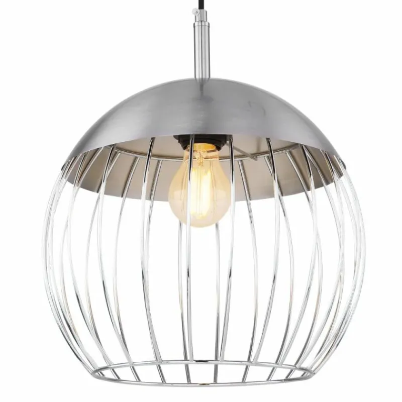 Luminaires Globo Lighting Suspension Globo CREAM Chrome, 1 lumière* Suspensions