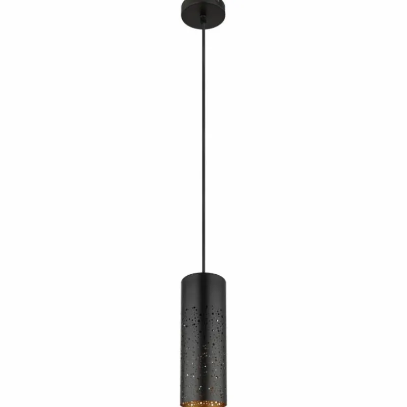 Lampes Dorées-Luminaires Globo Lighting Suspension Globo CROCKY Noir, 1 lumière