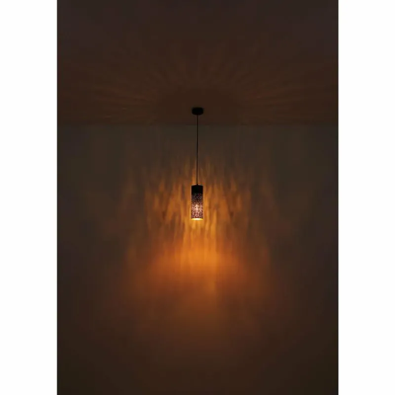 Lampes Dorées-Luminaires Globo Lighting Suspension Globo CROCKY Noir, 1 lumière