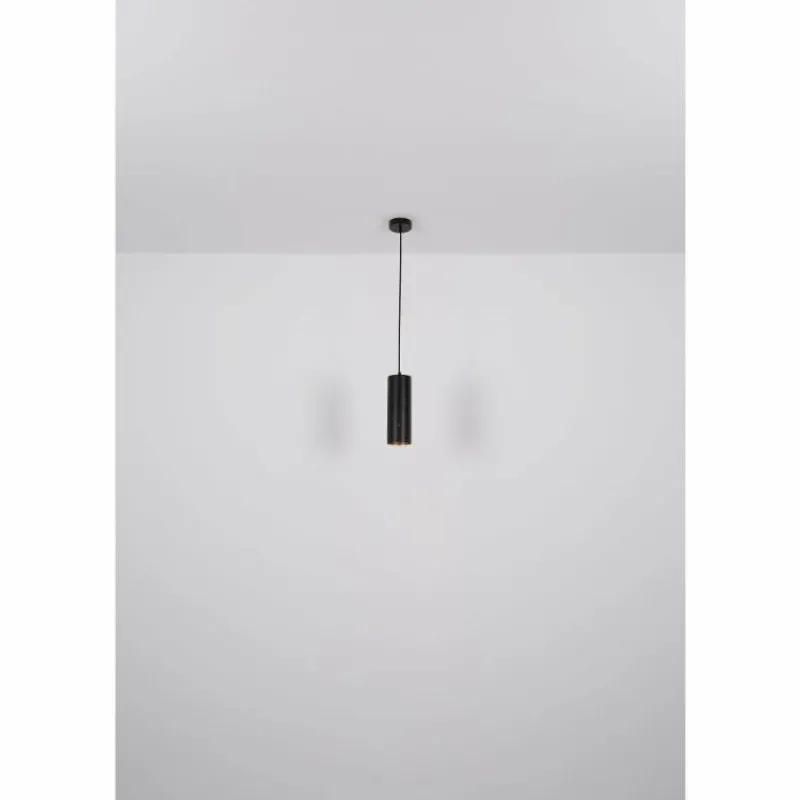 Lampes Dorées-Luminaires Globo Lighting Suspension Globo CROCKY Noir, 1 lumière