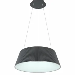 Luminaires Globo Lighting Suspension Globo CROTONE LED Anthracite, 1 lumière, Télécommandes