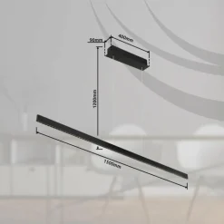 Luminaires Globo Lighting Suspension Globo DENTSY LED Noir, 1 lumière* Éclairage Led