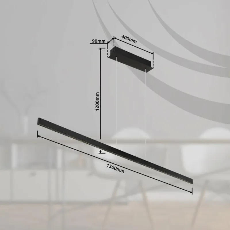 Luminaires Globo Lighting Suspension Globo DENTSY LED Noir, 1 lumière* Éclairage Led