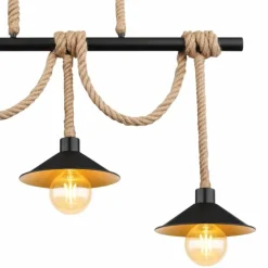 Lampes Vintages & Rétros-Luminaires Globo Lighting Suspension Globo DIANA Écru, Noir, 3 lumières