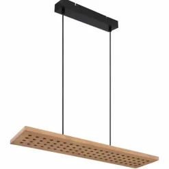 Lampes En Bois-Luminaires Globo Lighting Suspension Globo DOLORES LED Bois foncé, Noir, 1 lumière