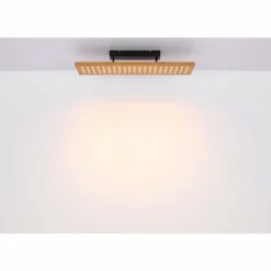 Lampes En Bois-Luminaires Globo Lighting Suspension Globo DOLORES LED Bois foncé, Noir, 1 lumière