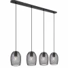 Luminaires Globo Lighting Suspension Globo DOPS Noir, 4 lumières* Suspensions