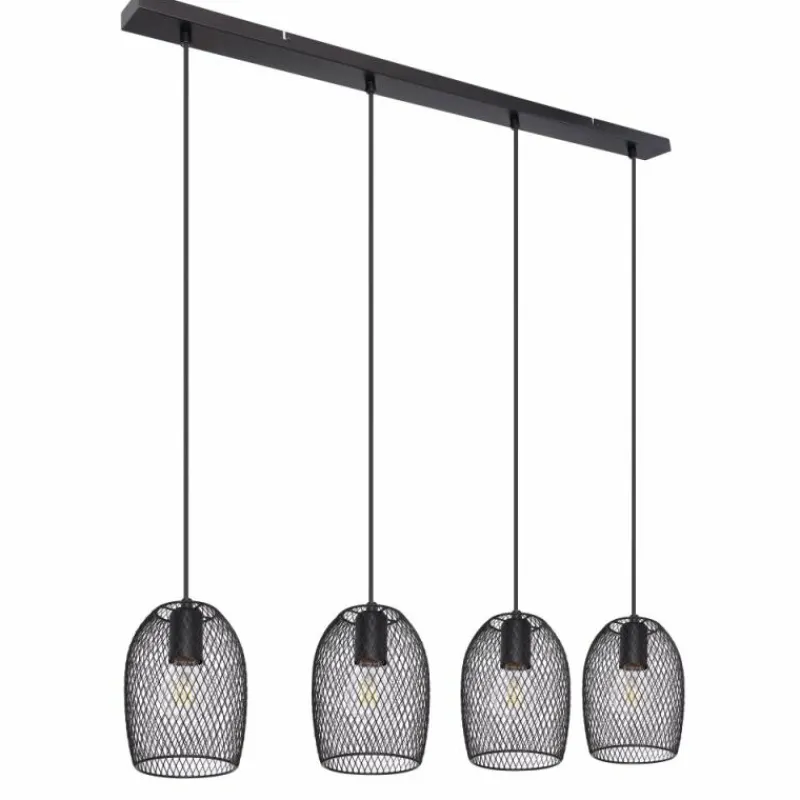 Luminaires Globo Lighting Suspension Globo DOPS Noir, 4 lumières* Suspensions