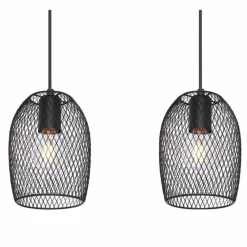 Luminaires Globo Lighting Suspension Globo DOPS Noir, 4 lumières* Suspensions