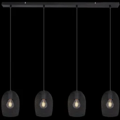 Luminaires Globo Lighting Suspension Globo DOPS Noir, 4 lumières* Suspensions