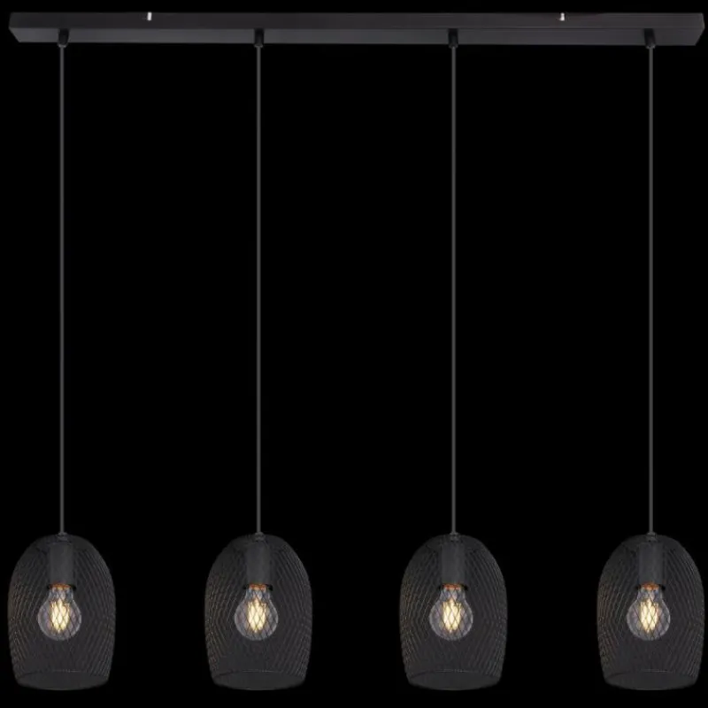 Luminaires Globo Lighting Suspension Globo DOPS Noir, 4 lumières* Suspensions