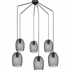 Luminaires Globo Lighting Suspension Globo DOPS Noir, 6 lumières* Suspensions