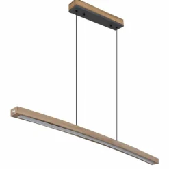 Lampes En Bois-Luminaires Globo Lighting Suspension Globo DORO LED Gris, Couleur bois, 1 lumière