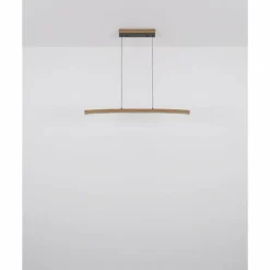 Lampes En Bois-Luminaires Globo Lighting Suspension Globo DORO LED Gris, Couleur bois, 1 lumière