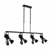 Lampes Industrielles-Luminaires Globo Lighting Suspension Globo EGON Noir, 4 lumières
