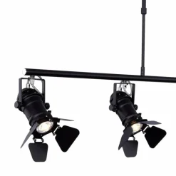Lampes Industrielles-Luminaires Globo Lighting Suspension Globo EGON Noir, 4 lumières