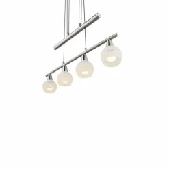 Luminaires Globo Lighting Suspension Globo Elliott LED Nickel mat, 4 lumières