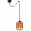 Style Boho-Chic-Luminaires Globo Lighting Suspension Globo ELMAR Noir, 1 lumière
