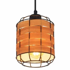 Style Boho-Chic-Luminaires Globo Lighting Suspension Globo ELMAR Noir, 1 lumière