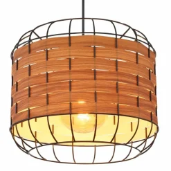 Style Boho-Chic-Luminaires Globo Lighting Suspension Globo ELMAR Noir, 1 lumière