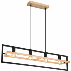 Luminaires Scandinaves-Luminaires Globo Lighting Suspension Globo ERICA Écru, Noir, 4 lumières