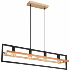 Luminaires Scandinaves-Luminaires Globo Lighting Suspension Globo ERICA Écru, Noir, 4 lumières