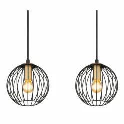 Luminaires Globo Lighting Suspension Globo EUSEBIUS Noir, 4 lumières* Suspensions