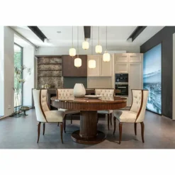 Luminaires Globo Lighting Suspension Globo EWALD LED Laiton, 6 lumières