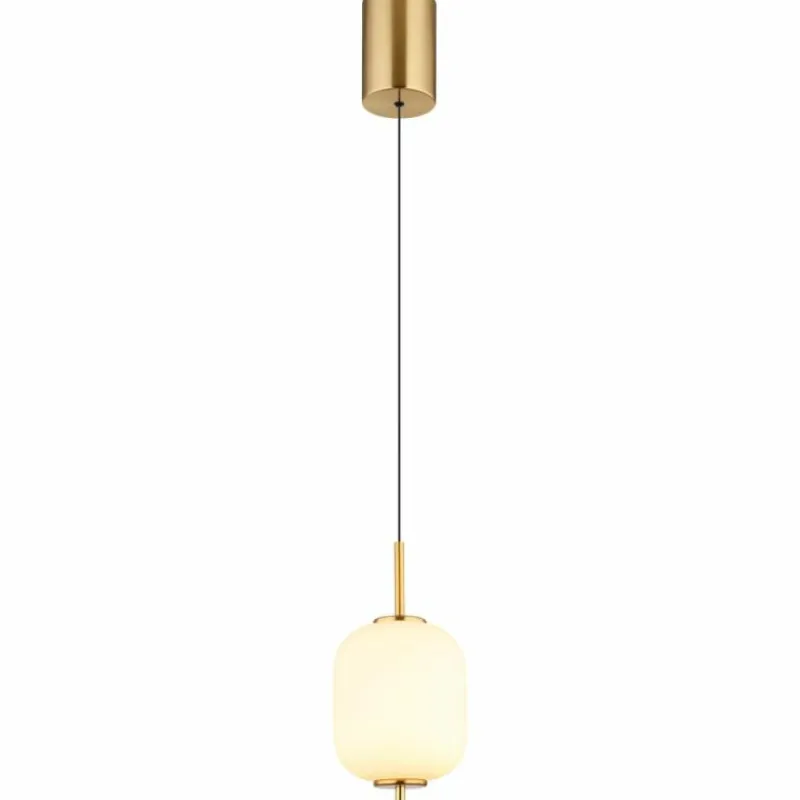 Luminaires Globo Lighting Suspension Globo EWALD LED Laiton, 1 lumière