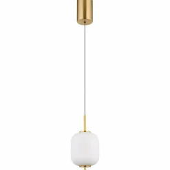 Luminaires Globo Lighting Suspension Globo EWALD LED Laiton, 1 lumière