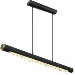 Lampes En Bois-Luminaires Globo Lighting Suspension Globo FELICITAS LED Noir, 1 lumière