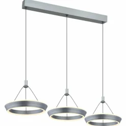 Luminaires Globo Lighting Suspension Globo FERRA LED Gris, 1 lumière* Éclairage Led