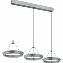 Luminaires Globo Lighting Suspension Globo FERRA LED Gris, 1 lumière* Éclairage Led