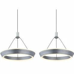 Luminaires Globo Lighting Suspension Globo FERRA LED Gris, 1 lumière* Éclairage Led
