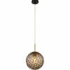 Suspension Verre Fumé-Luminaires Globo Lighting Suspension Globo FITZ Noir, 1 lumière